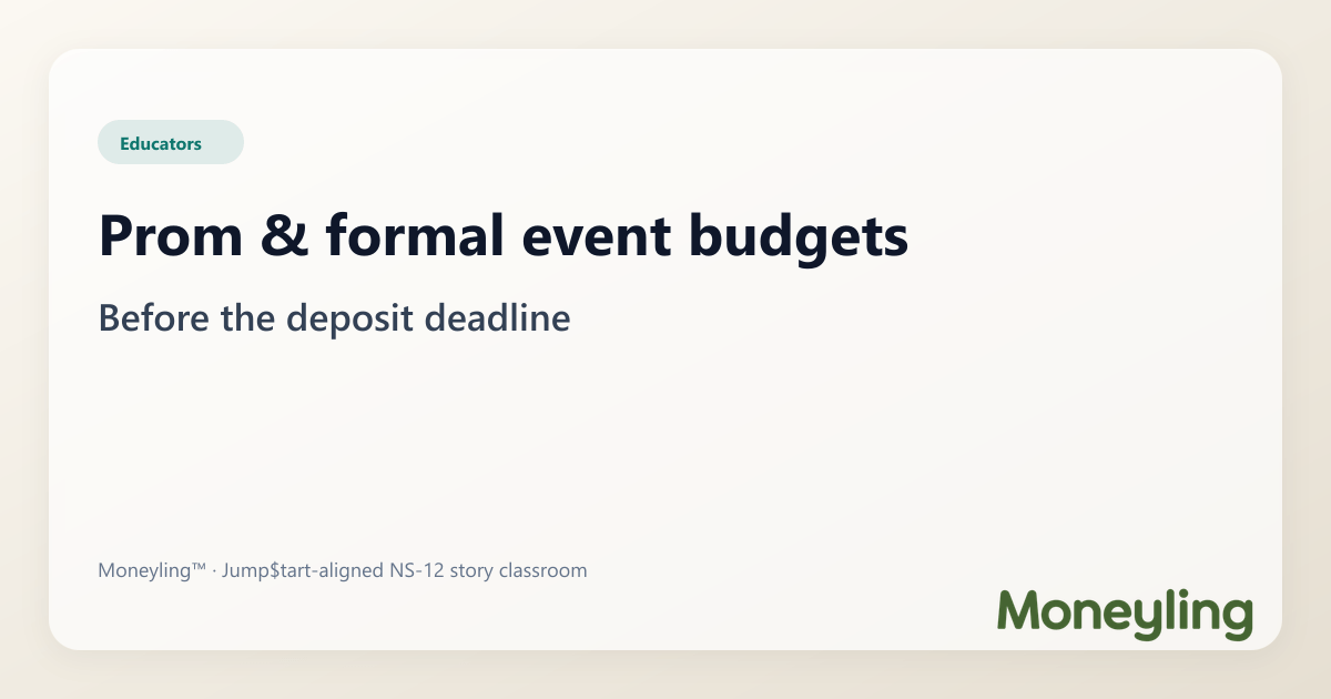 Illustration for: Prom, formals, and photos: teaching event budgets before the deposit deadline