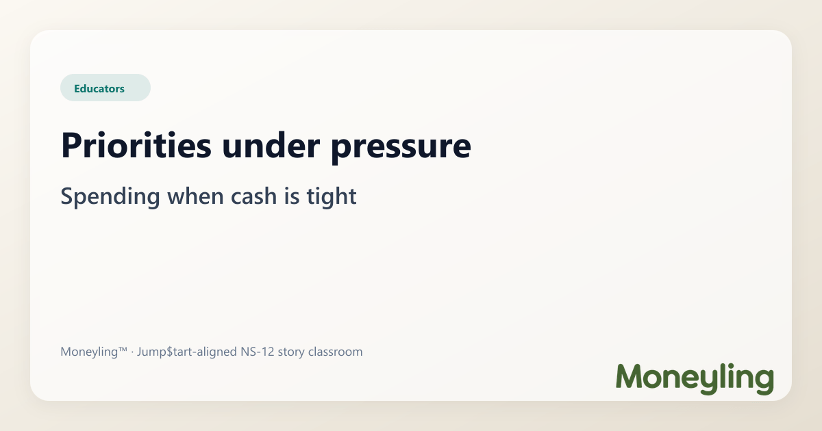 Illustration for: When every line feels essential: Cari, priorities, and spending under pressure