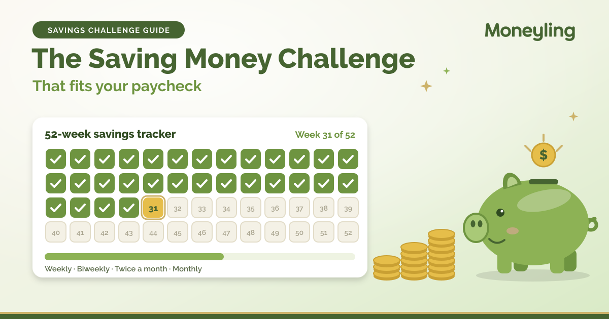 Illustration for: The saving money challenge that fits your paycheck, and how to finish it